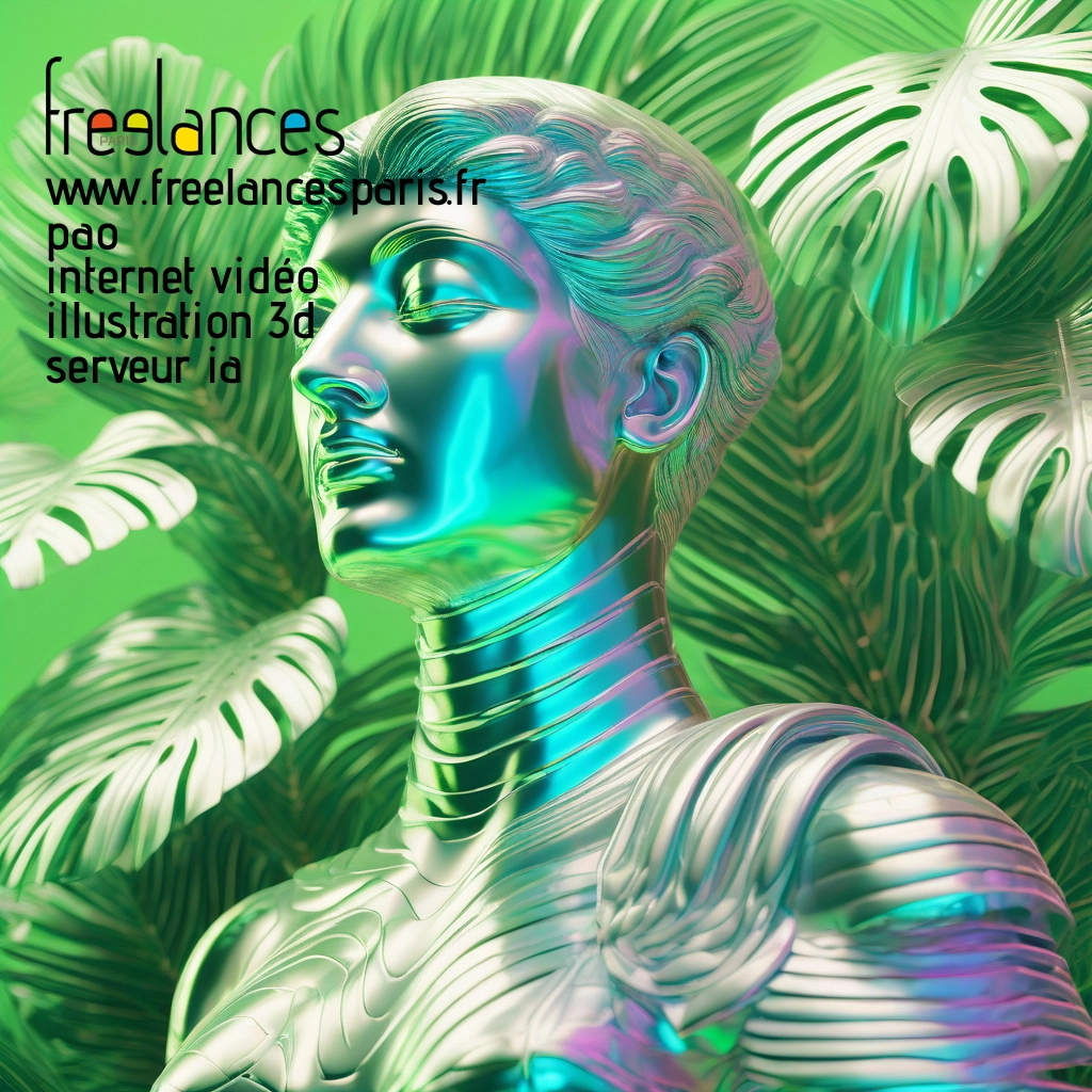 Pao mise en page internet vidéo illustration 3d serveur IA générative AI freelance paris studio de création magazines uawlx3o0